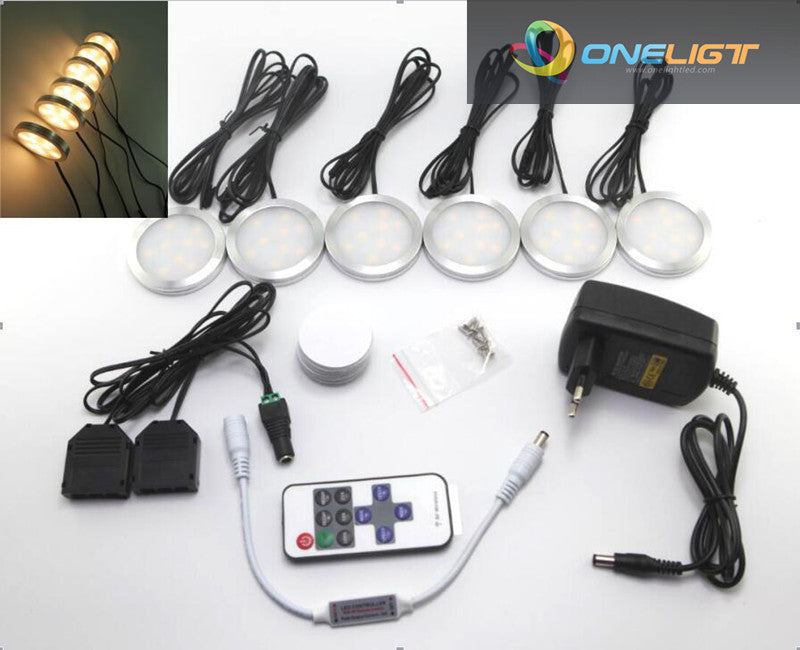 LED Under Cabinet Lights 12V 2.5W Round Counter Puck Cupboard Wardrobe Kitchen Lamp Shelf Showcase Closet Lighting Downlights