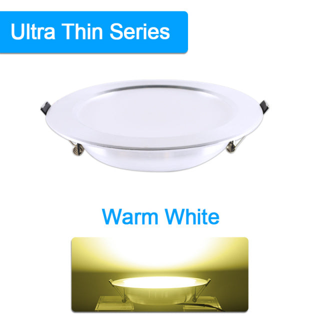 GreenEye LED Downlight 3w 5w 7w 9w 12w 18w AC 220V 240V Aluminum Ultra-thin downlight Round Recessed Spot Lighting Indoor Ceiling