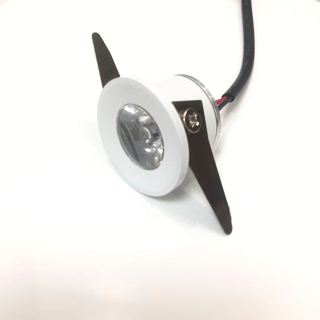 LED Mini Cabinet Downlight 3w Diameter 31mm Ca 230v White Frame Recessed Ceiling No Flicker Spot