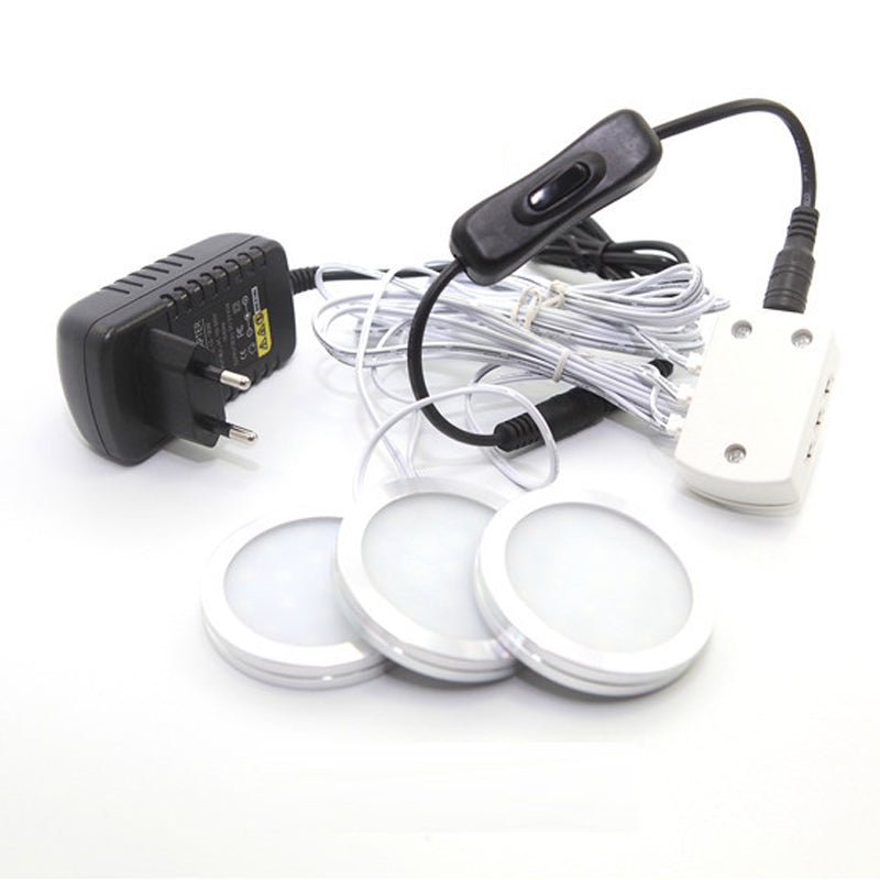 LED Spotlight 2.5W LED Cabinet Lamps DC12V LED Downlights Warm Cool White for Showcase Desk Bookcase Wardrobe Cupboard Kitchen