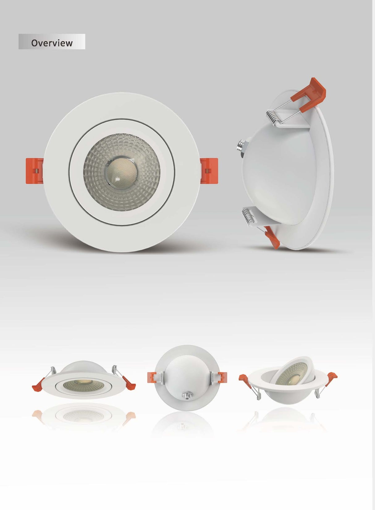 Work with Google Alexa Tuya Siri Smart Control RGBW Recessed LED Dimmable Downlight 9W Angle Adjustable Spot Light Ceiling Lamp