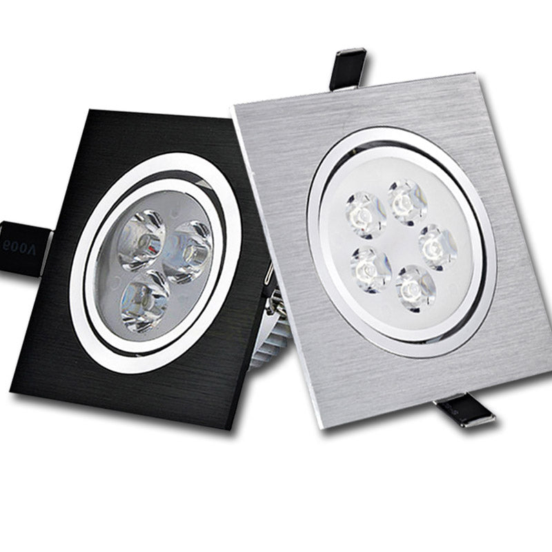 LED Square Down Lights 3W 5W 7W Recessed Dimmable Downlights 110V 220V Spot Indoor Ceiling Home Lighting
