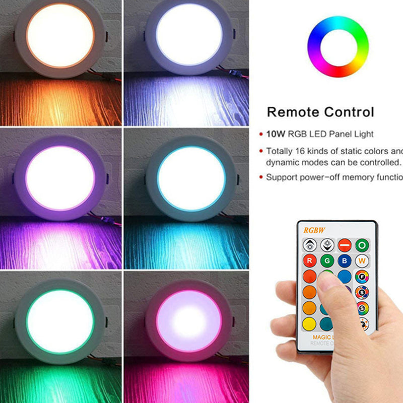 RGB W/WW Downlight Led 10W/20W Ceiling Decorative Downlight Living Room Background Wall Downlight RGB Remote Control Downlight
