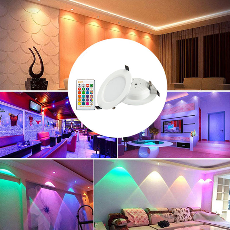 RGB W/WW Downlight Led 10W/20W Ceiling Decorative Downlight Living Room Background Wall Downlight RGB Remote Control Downlight