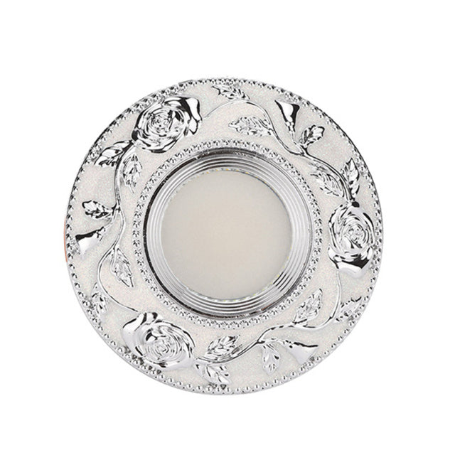 European Round Silver Garland Led Downlights 3W 5W 7W Cob Adjustable Angle Living Room Indoor Home Deco 110V 220V Recessed Lamp