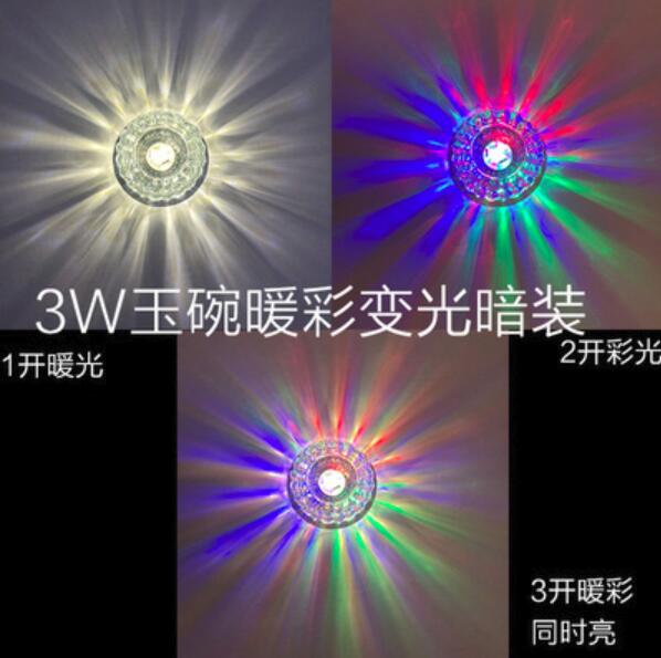LED Downlights crystal lamp Downlight SMD Ceiling Spot Light With 3W/5W LED Driver AC110V 220V indoor Decoration
