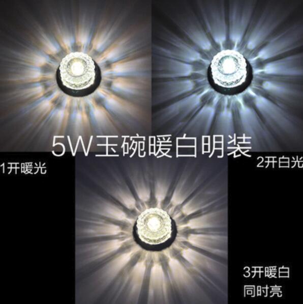 LED Downlights crystal lamp Downlight SMD Ceiling Spot Light With 3W/5W LED Driver AC110V 220V indoor Decoration