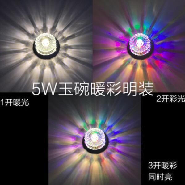 LED Downlights crystal lamp Downlight SMD Ceiling Spot Light With 3W/5W LED Driver AC110V 220V indoor Decoration