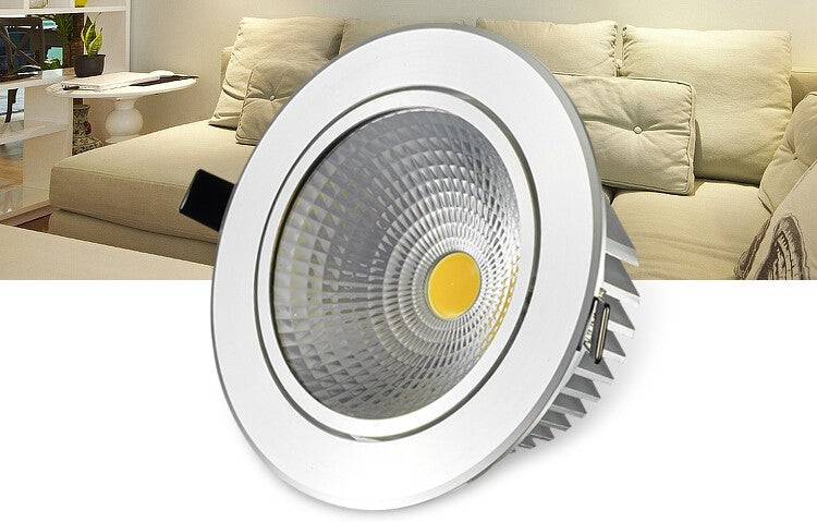 Dimmable 9W 15W 20W COB LED Downlights Tiltable Fixture Recessed Ceiling Downlights Lamp Spotlight AC110V/AC220V