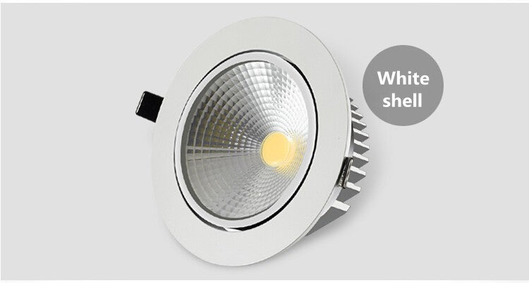 Dimmable 9W 15W 20W COB LED Downlights Tiltable Fixture Recessed Ceiling Downlights Lamp Spotlight AC110V/AC220V