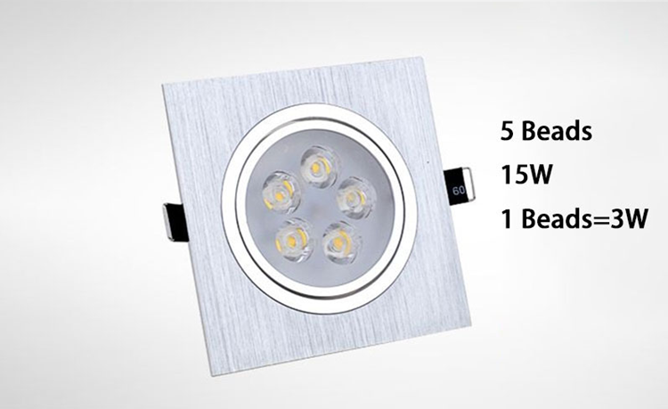 Dimmable 9W 15W 30W 42W COB LED Ceiling Lamp Spot Lights Square LED Recessed Downlights AC85~265V Room Lamps