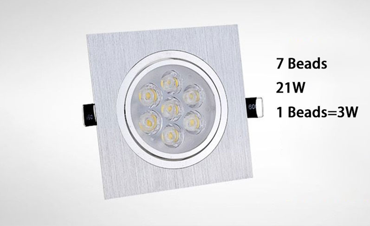 Dimmable 9W 15W 30W 42W COB LED Ceiling Lamp Spot Lights Square LED Recessed Downlights AC85~265V Room Lamps