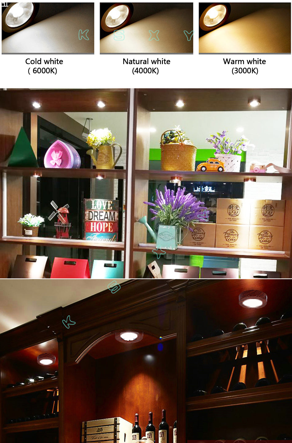 LED Downlight Mini Surface Mounted 3W 5W 7W 9W Panel Spot Light Ultra Thin Indoor Lighting Home Kitchen Cabinet Lamp 220V