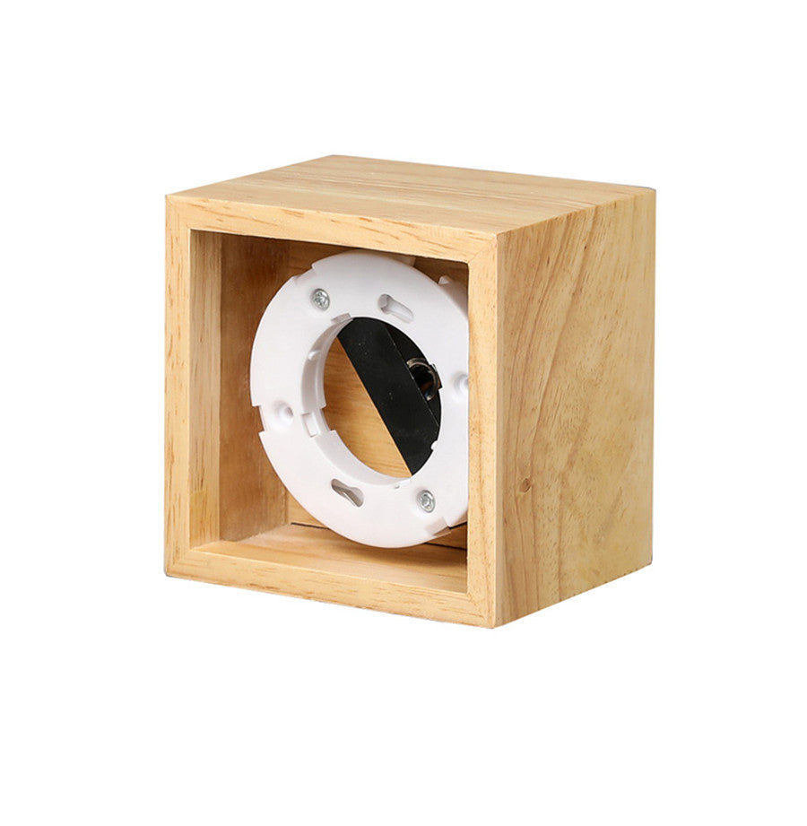 Modern Downlight LED Surface Mounted Ceiling Light Square Wood Color 9W 18W Spotlight For Dining Living Room