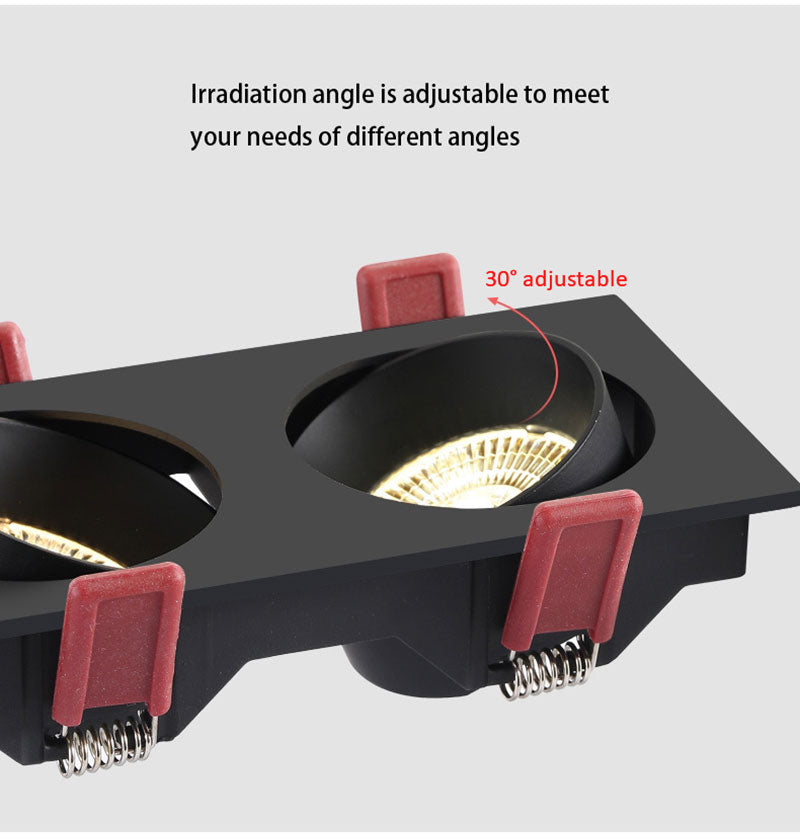 QIUBOSS Dimmable LED Embedded Downlights Bedroom 220V Led Spotlights COB Ceiling Lamps 7W 15W Recessed Light for Indoor Lighting