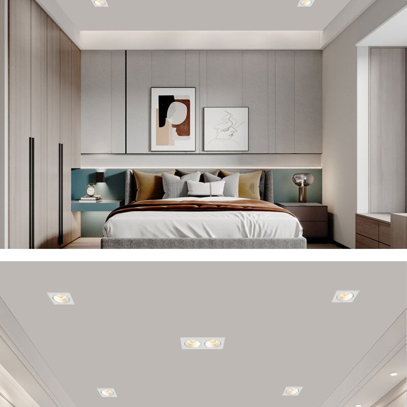 QIUBOSS Dimmable LED Embedded Downlights Bedroom 220V Led Spotlights COB Ceiling Lamps 7W 15W Recessed Light for Indoor Lighting