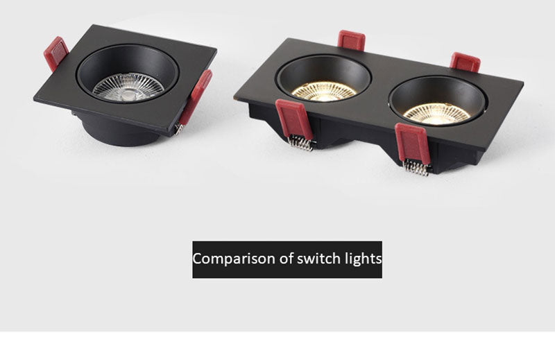 QIUBOSS Dimmable LED Embedded Downlights Bedroom 220V Led Spotlights COB Ceiling Lamps 7W 15W Recessed Light for Indoor Lighting