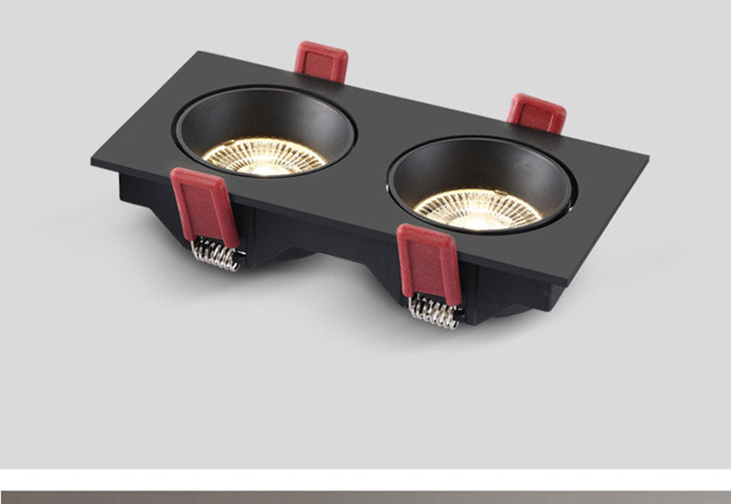 QIUBOSS Dimmable LED Embedded Downlights Bedroom 220V Led Spotlights COB Ceiling Lamps 7W 15W Recessed Light for Indoor Lighting