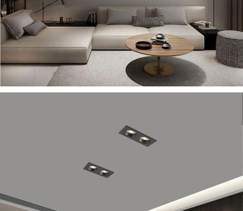 QIUBOSS Dimmable LED Embedded Downlights Bedroom 220V Led Spotlights COB Ceiling Lamps 7W 15W Recessed Light for Indoor Lighting