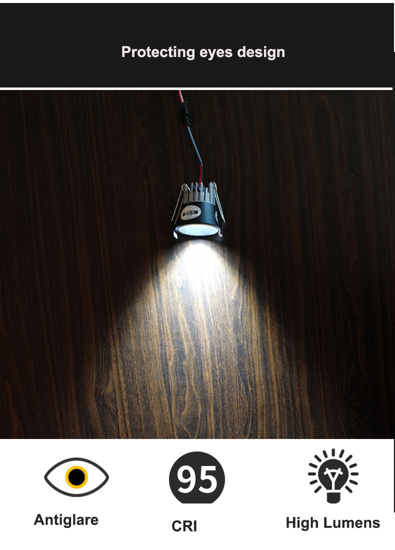 Anti-Corrosion Dimmable LED Downlight 3W 5W Anti-Glare Ceiling Lamp Recessed Spot Lighting Bedroom Kitchen COB