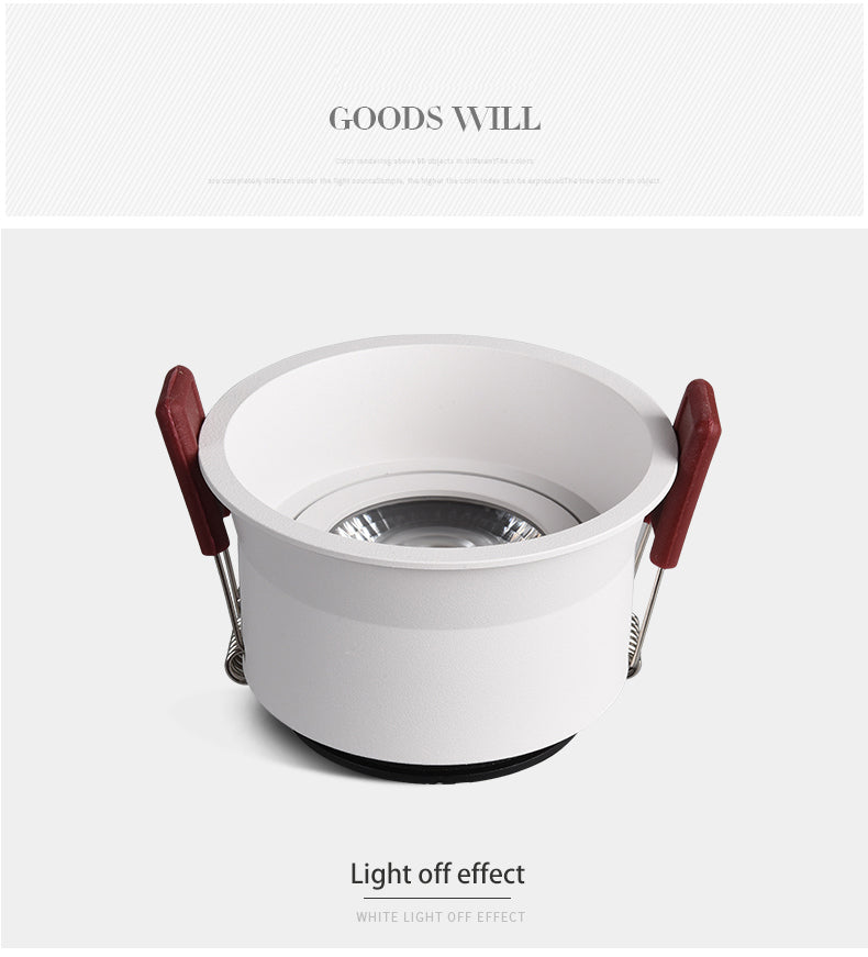 BRGT LED Spot Lights Recessed Downlight Aluminum Ceiling 5W 7W 12W 20W Cut Size 75mm Focus Lamp 110V 220V For Kitchen Home Indoor Lighting