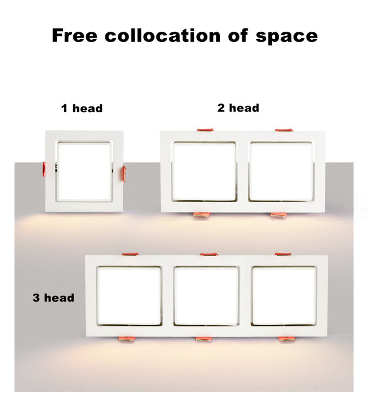 LED Ceiling Downlight Angle Adjust 60 degree Recessed Led Downlight 7W 14W Ceiling Spot Light Fixture 3000K--6000K 220V