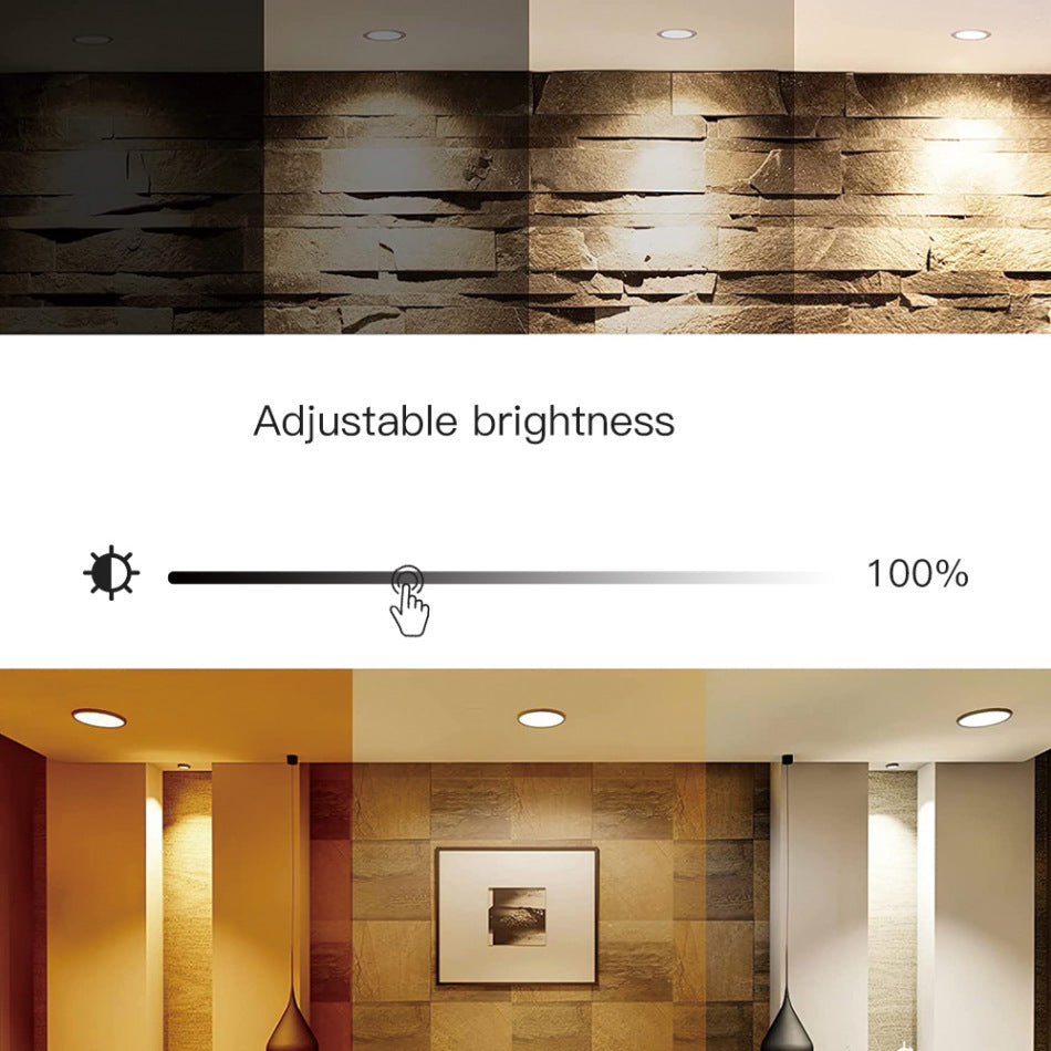 ZigBee Smart 12W LED Downlight WiFi APP Dimming Round Light 16 Million Colors Works With Tuya Alexa Google Home Gateway Control