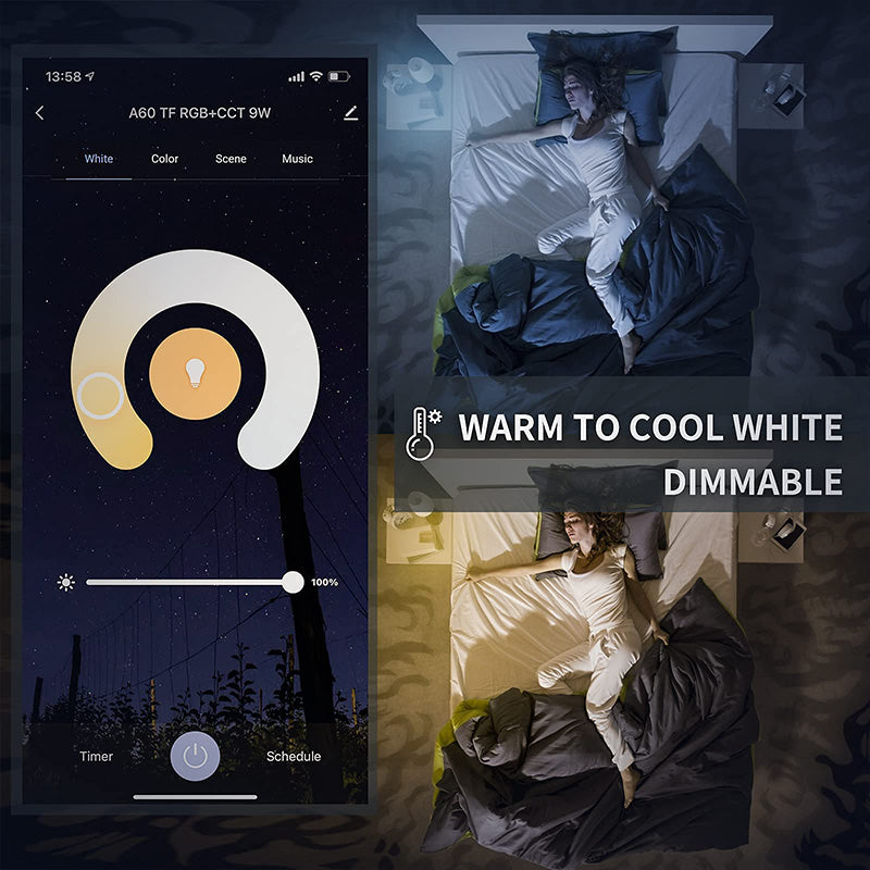 Led Down Light Smart Spot LED Downlights RGB Dimming 5W 7W 9W WIFI Ceiling Spot Light Indoor Lighting Recessed Bluetooth Lamp