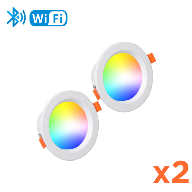 Led Down Light Smart Spot LED Downlights RGB Dimming 5W 7W 9W WIFI Ceiling Spot Light Indoor Lighting Recessed Bluetooth Lamp