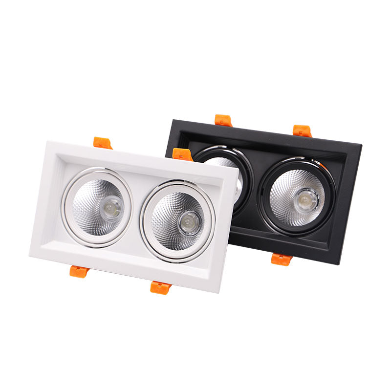 QIUBOSS Dimmable LED Recessed Downlights 220V Led Embedded Spotlights 10W 20W COB Ceiling Lamp Square Lighting Lights for Indoor