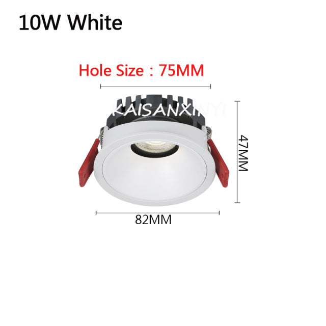 2022 New High Anti-Glare LED COB Recessed Downlight 3W 5W 7W 10W 110V 220V Dimmable Ceiling Spot Lights Indoor Lighting