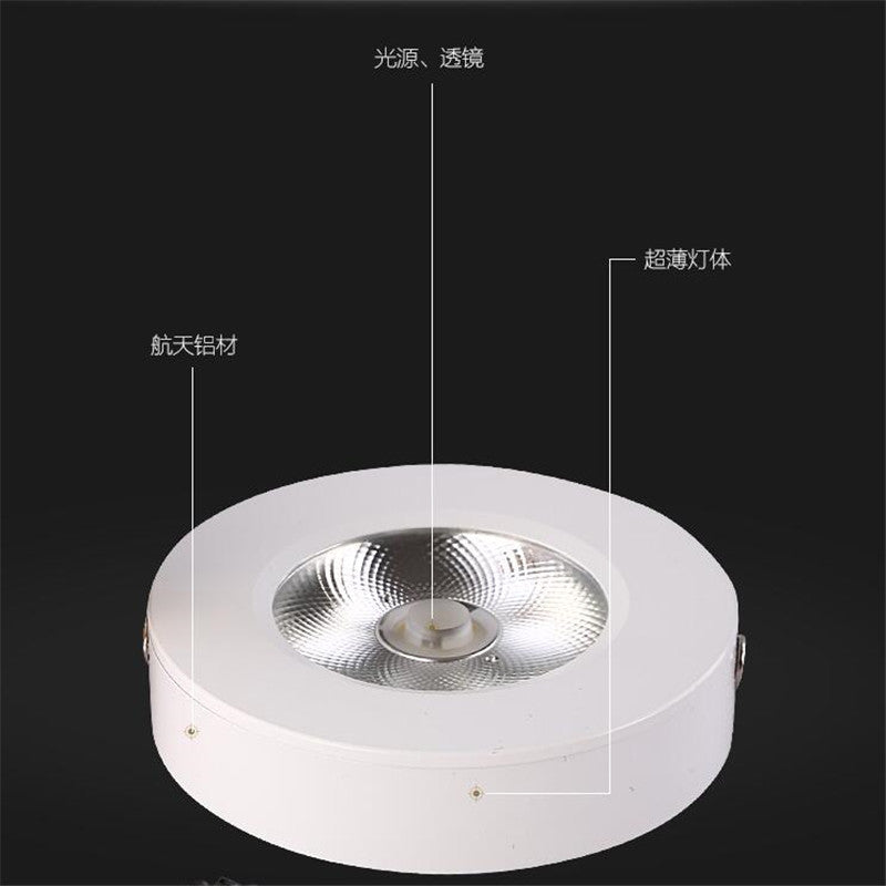 Ultra-thin COB LED Cabinet Light AC110V 220V 7W 4 PCS LED round downlight kitchen lamp Surface Mounted LED Ceiling Lamp