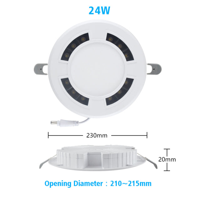 LED Downlight Ceiling Spot Honeycomb Luminescence AC120-265V 4 Pcs Round Recessed Lamp 18W 24W 36W 9W Bedroom Indoor Lighting