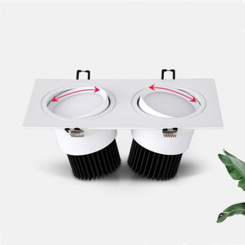 New Recessed Double LED Dimmable Downlight COB 7w 9w 12W Spot Decoration Room Ceiling Lamp AC 110V 220V Led Panel Lights