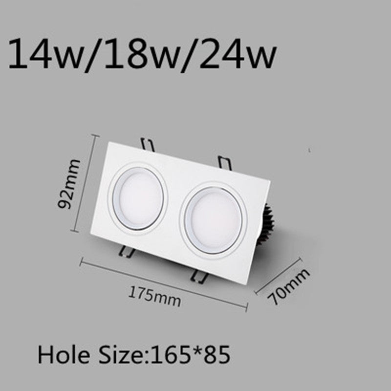 New Recessed Double LED Dimmable Downlight COB 7w 9w 12W Spot Decoration Room Ceiling Lamp AC 110V 220V Led Panel Lights