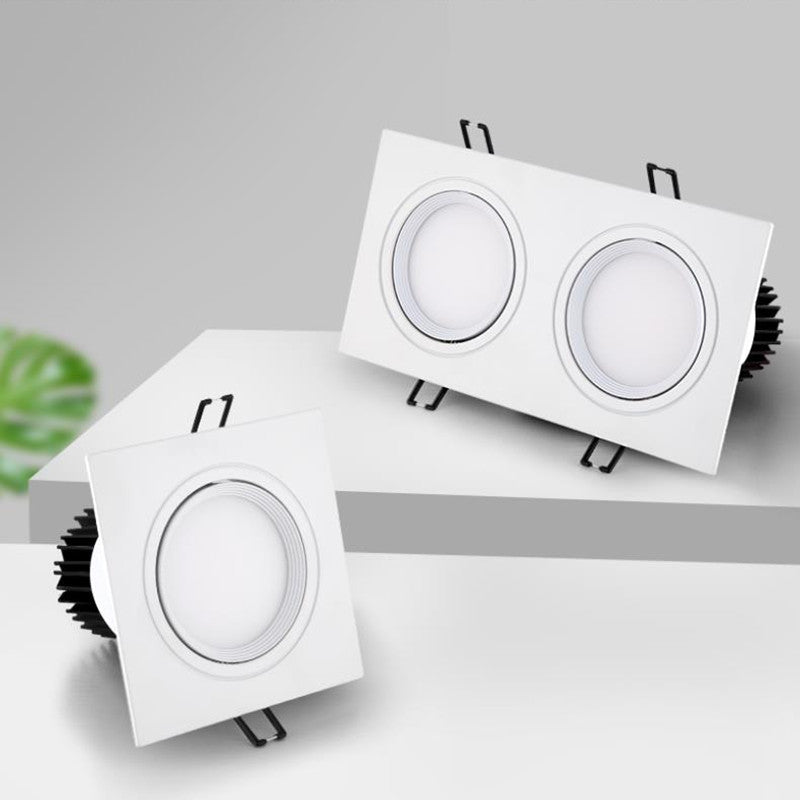 New Recessed Double LED Dimmable Downlight COB 7w 9w 12W Spot Decoration Room Ceiling Lamp AC 110V 220V Led Panel Lights