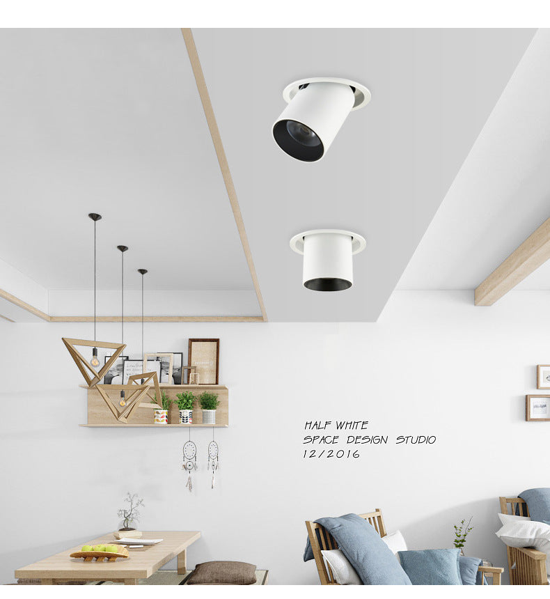 NEW LED Aluminum recessed COB dimmable Rotating Downlight ac85-265V 9W 12W 15W LED Ceiling Lamp Spot Lights Indoor Lighting