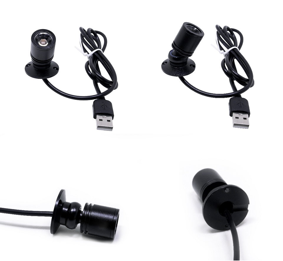 LED USB Led RGB Spotlight Mini Ceiling Downlight Remote Control Dimmable Spot Light Jewelry Cabinet Showcase Counter Lamp