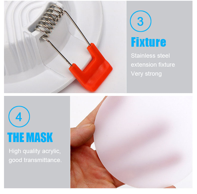 LED Downlight Thick Aluminum 5W 7W 9W 12W 15W 18W 24W 110V 220V Recessed Spot Lighting Bedroom Kitchen Indoor Downlight lamp