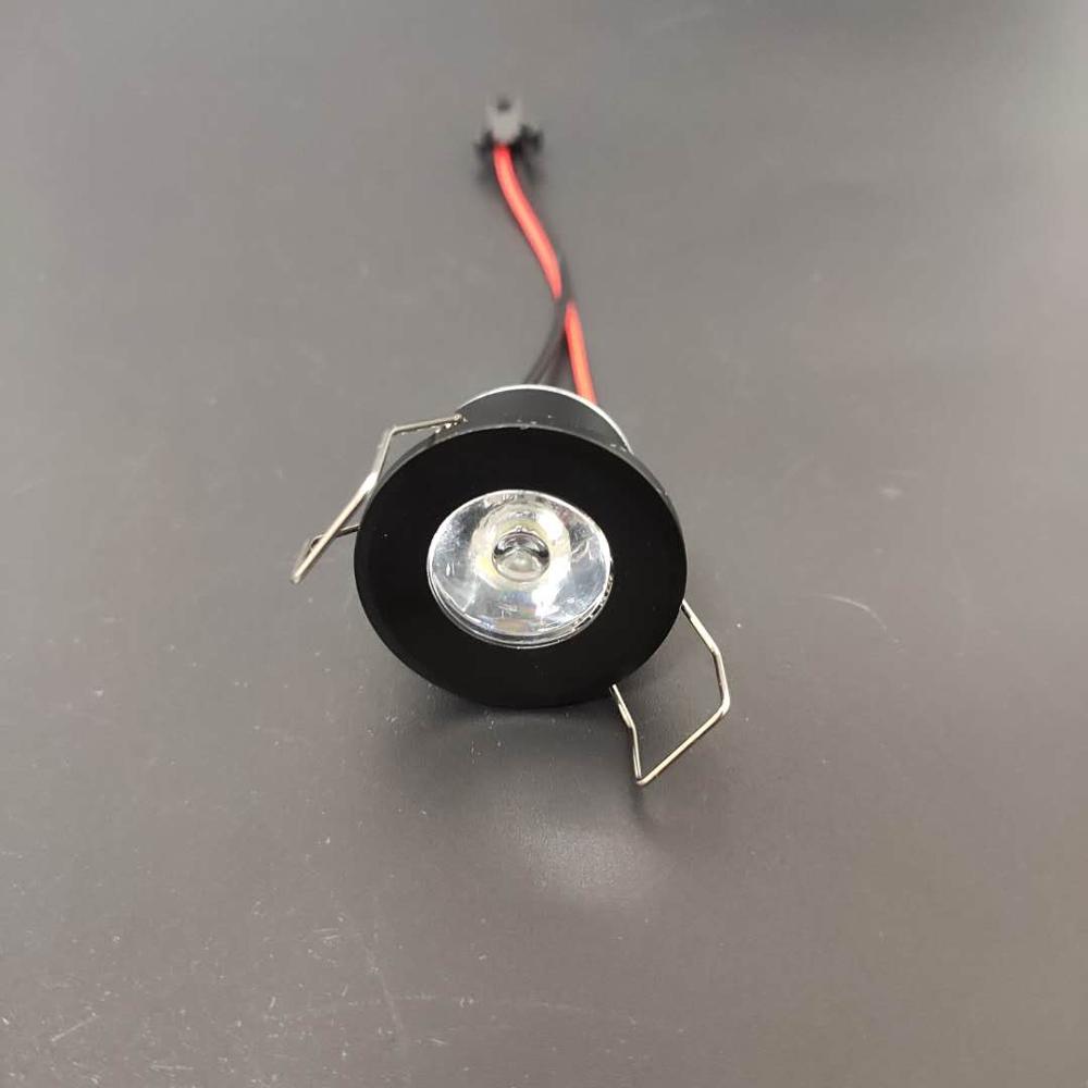 Dimmable LED mini AC/DC 12V Downlight 3000K 4000K 6000K Spot Light 1W for Ceiling Recessed Lamp Black Silver White