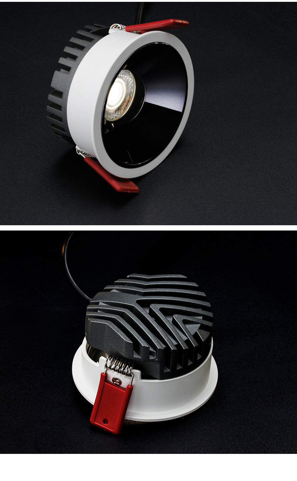 Dimmable LED COB Spotlight 24° 7W 9W 12W Recessed Downlight AC85-265V Ceiling Lamp White Black For Indoor Lighting