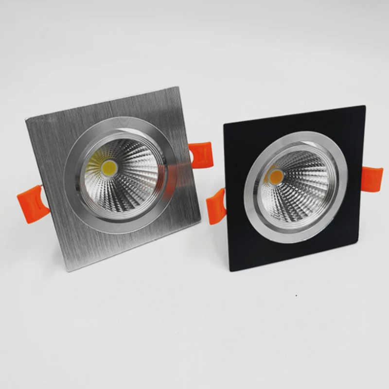 Square Dimmable Recessed COB LED Downlights 5W 7W 9W 12W LED Ceiling Spot Lights AC85~265V LED Ceiling lamps Indoor Lighting