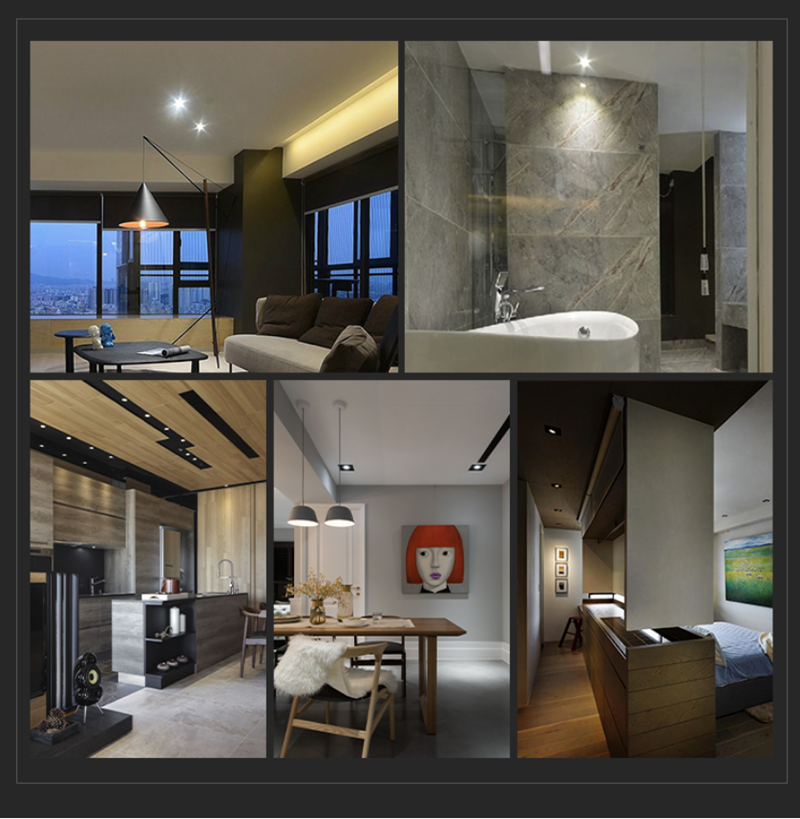 Square Dimmable Recessed COB LED Downlights 5W 7W 9W 12W LED Ceiling Spot Lights AC85~265V LED Ceiling lamps Indoor Lighting