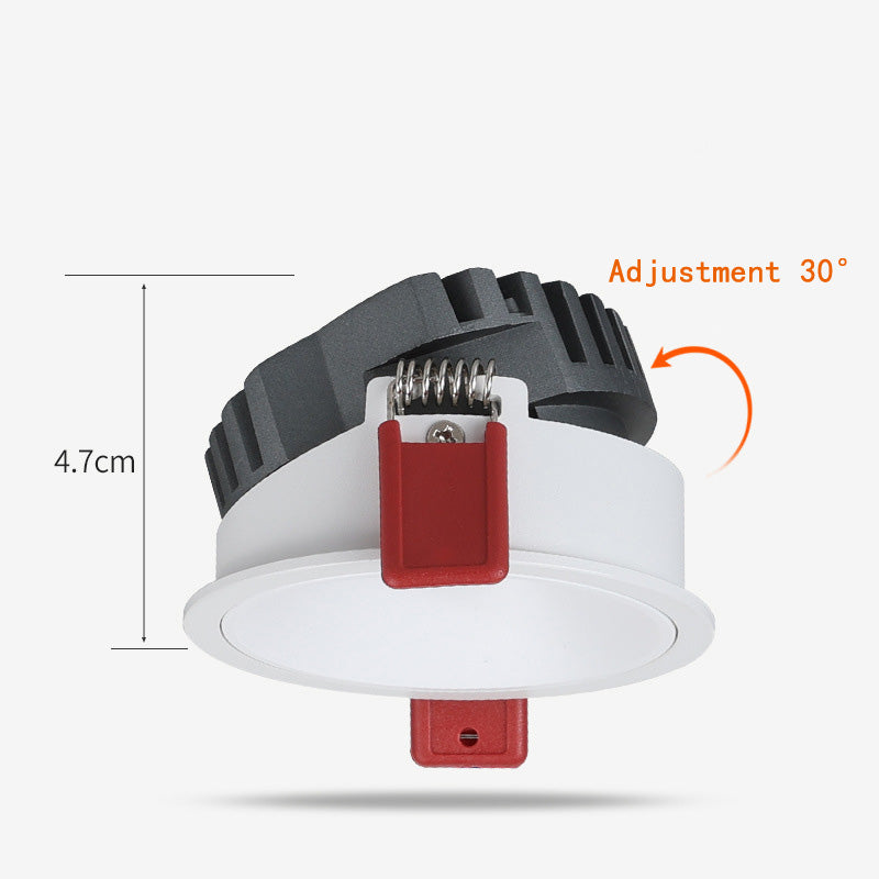 Dimmable Led Downlight Recessed Ceiling Lamp Angle Adjustable Led Spot Light 9W 12W 15W AC110V 220V For Home lighting