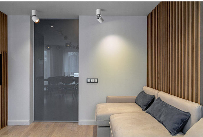 Dimmable Rotation COB Ceiling 7W 12W 15W LED Downlights Surface Mounted AC85~265V Wash Wall Lamp Warm Cold White Indoor Lighting