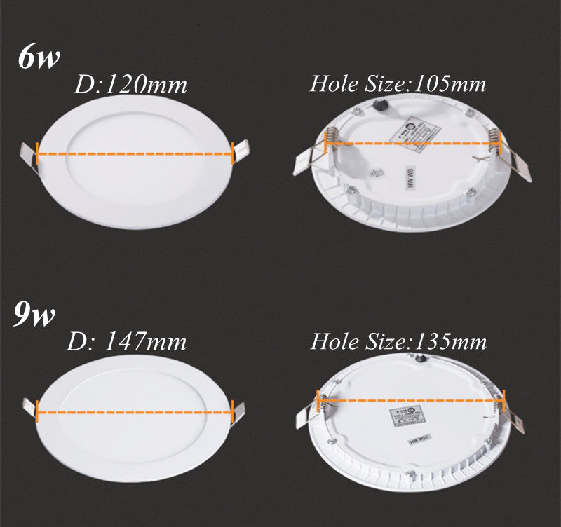 Dimmable Ultra Thin Led Downlight LED Panel Light Recessed Kitchen Lamp AC 220V 15W 18W Round Ceiling For Room Hote Bedroom