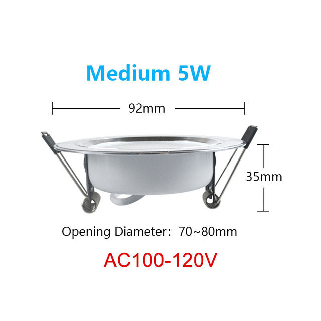 LED Downlight 220V Ceiling Spot 18W 3W 5W 7W 9W 12W 15W Round Recessed Lamp 230V 240V 110V Bulb Bedroom Kitchen Indoor Lighting