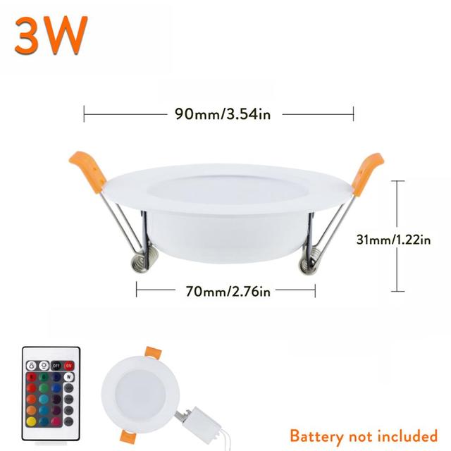 RGB 5W 10W Dimmable LED Recessed Ceiling Downlight White Lamp + Remote Control 85-265V Lamp Spotlight Lighting For Home Office