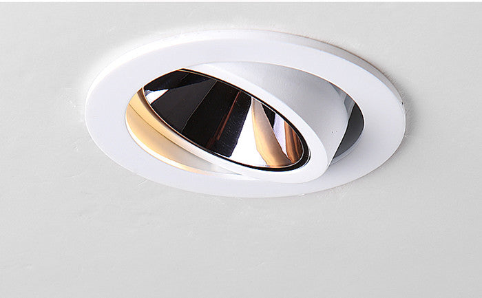 Dimmable Round Angle Adjustable Anti Glare Recessed LED Downlight 7W 12W 15W 20W 85-265V COB Ceiling Living Room Indoor Lighting