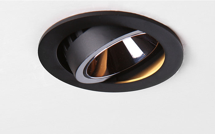 Dimmable Round Angle Adjustable Anti Glare Recessed LED Downlight 7W 12W 15W 20W 85-265V COB Ceiling Living Room Indoor Lighting